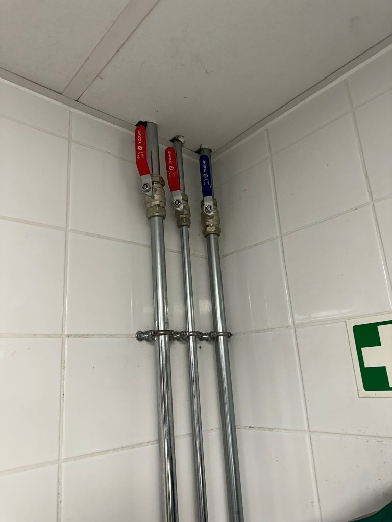New Lever Valves in a Commercial Kitchen