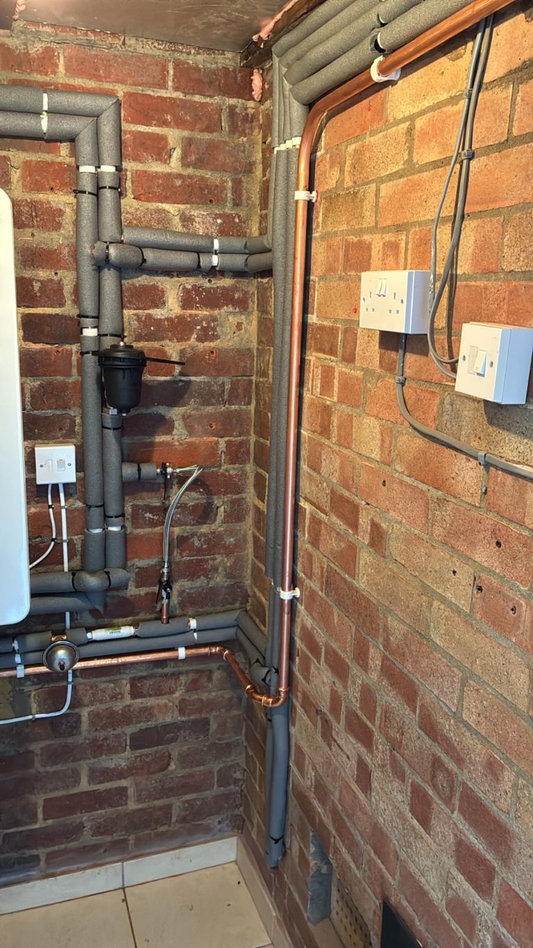 New Pipework Installed Before Boiler Installation